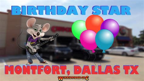 Chuck E Cheese Birthday Star 2018 Montfort Dallas Tx Youtube