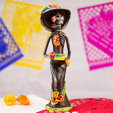 Unicef Market Day Of The Dead Catrina Ceramic Sculpture Crafted By