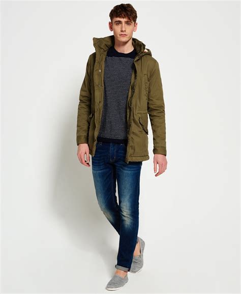 Mens Rookie Military Parka Jacket In Deepest Army Superdry
