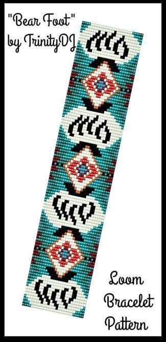 Bear Foot Loom Bracelet Pattern | Loom patterns, Loom bracelet patterns, Bead loom patterns