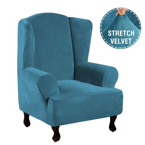 Furniture could be outdated, stained, damaged in some superficial way, or simply boring. 1 Piece Stretch Wing Chair Slipcover Wingback Armchair ...