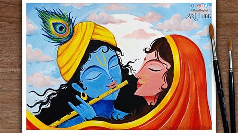 Radha Krishna Painting Draw Radhe Krishn Using Poster Color