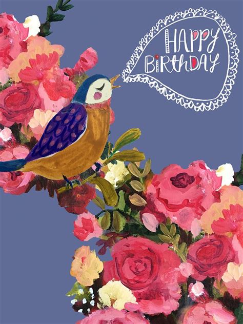 Sharon Montgomery Happy Birthday Birds Happy Birthday Greetings