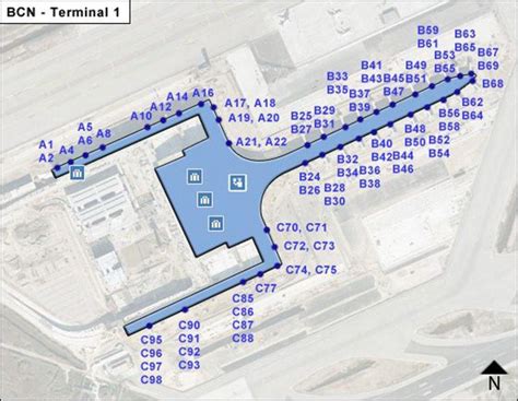 Barcelona Airport Terminal Map Bcn Airport Terminal Map