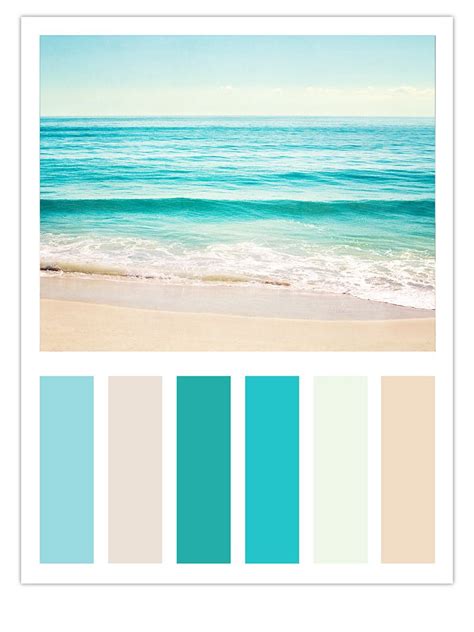 Aqua Beach Color Scheme Inspired By Carolyn Cochranes Ocean Photograph