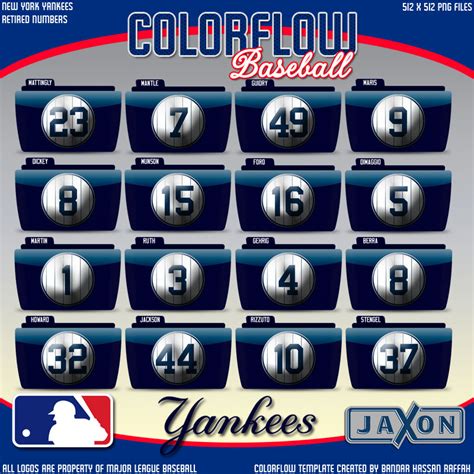 Colorflow Yankees Numbers By Jayjaxon On Deviantart