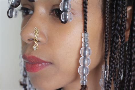 Custom Gold Dangle Faux Nose Ring No Piercing Needed Nose Clip Etsy