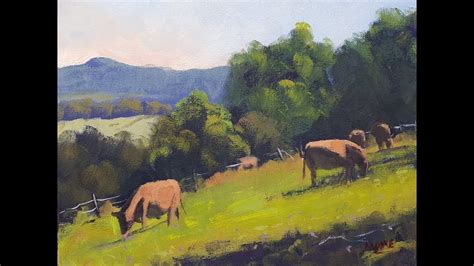 Cow Paintings On Canvas Oil Paintings Beginners Landscaping Art