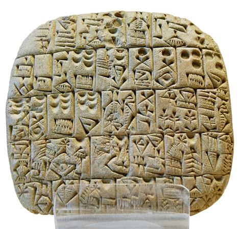 Tabliczka Z Pismem Klinowym Écriture Cunéiforme Sumérien Mésopotamie