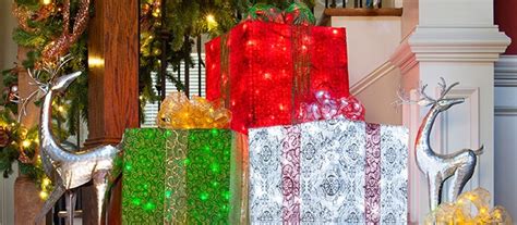 Northlight set of 3 lighted silver glitter gift box christmas outdoor decorations 15 sold by christmas central. DIY Christmas Decorations - 4 Lighted Gift Boxes