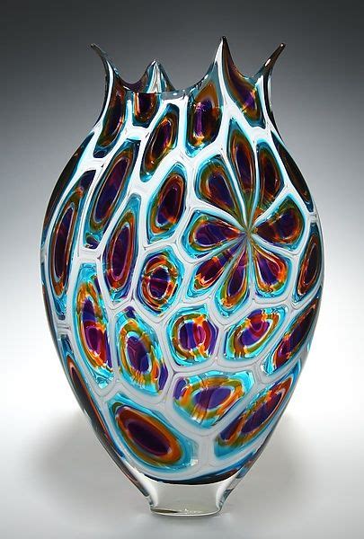 Murrine Foglio Art Glass Vase By David Patchen Glass Ceramic Glass Vessel Mosaic Glass Art