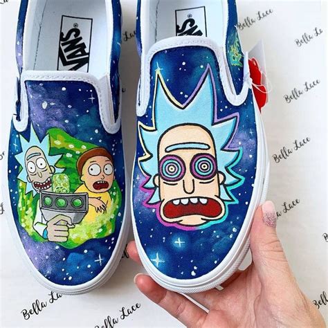 Custom Rick And Morty Vans Follow Joycustoms For More ~ Bellalaceshoes