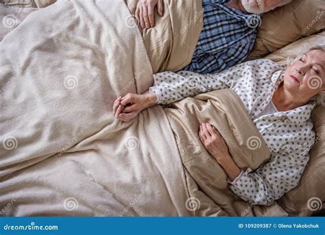 Calm Husband And Wife Relaxing In Bed Stock Image Image Of House Happy 109209387