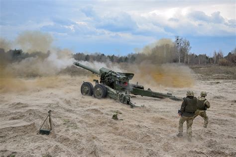 Ukrainian Army Artillery Unit Take Part In Us Led Multinational