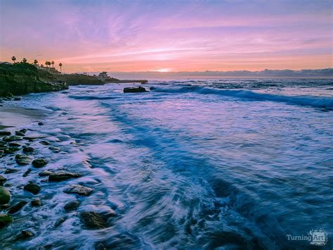 La Jolla Cove San Diego Sunset By Brian Mcclean Turningart