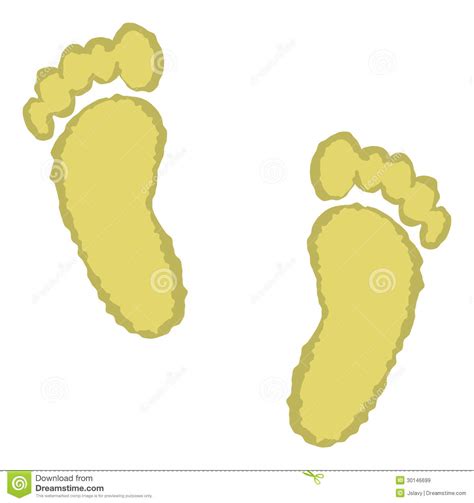 Two Sand Footprints Royalty Free Stock Images - Image: 30146699