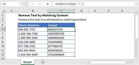 It has several output methods. Remove Specific Text From a Cell in Excel & Google Sheets ...