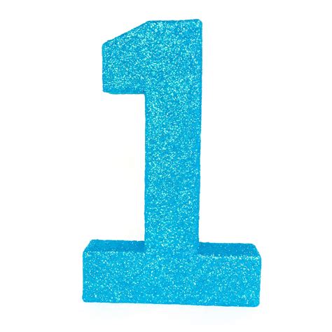 Blue Glitter Number Glitter Number One Freestanding Etsy UK Blue Glitter Nursery Decor Etsy