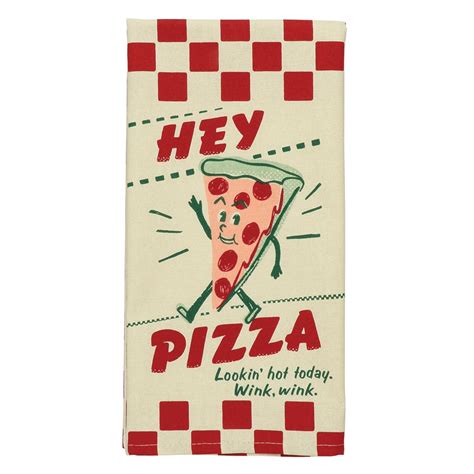 Hey Pizza Tea Towel Red Candy