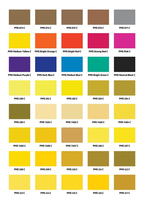 Pantone Colour Chart