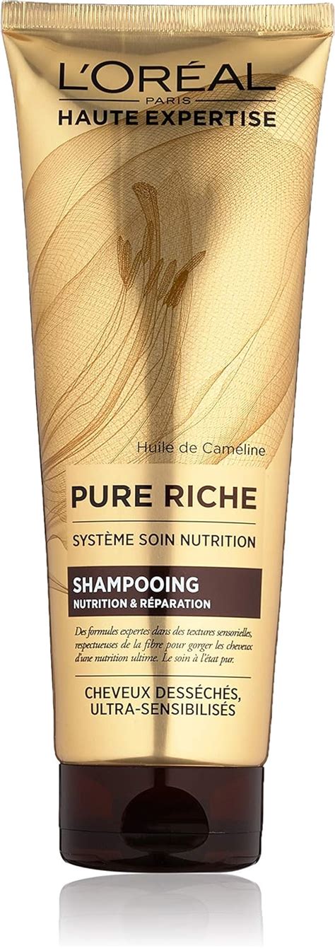 L Oréal Paris Pure Riche Sulphate Free Shampoo with Cameline Oil Nutrition Repair Dried