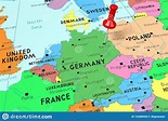 La Germania, Berlino - Capitale, Appuntata Sulla Mappa Politica ...