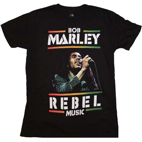 Bob Marley T Shirt Bob Marley Rebel Music T Shirt