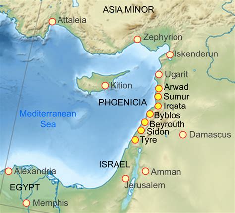 Phoenicia Bible Map