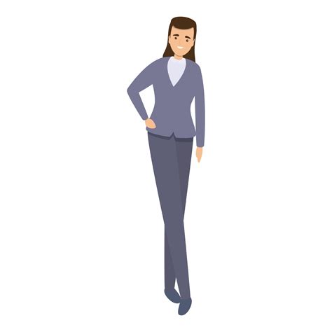 Successful Business Woman Suit Icon Cartoon Style 14349378 Vector Art