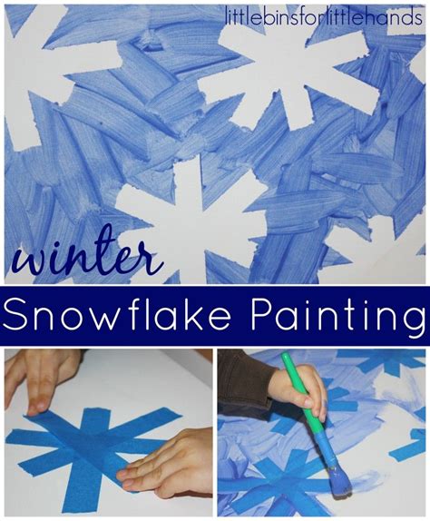 Watercolor Snowflakes Painting Activity For Kids Winter Crafts