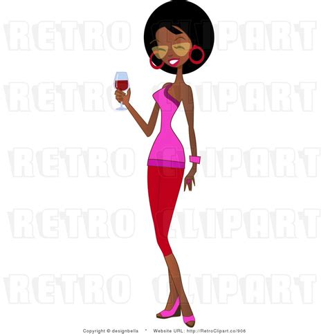 She Looks Just Like Me Retro Illustration Wine Enthusiast African