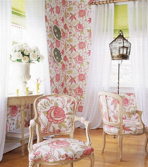 Design Interior French Country Pink Floral Wall Decor And