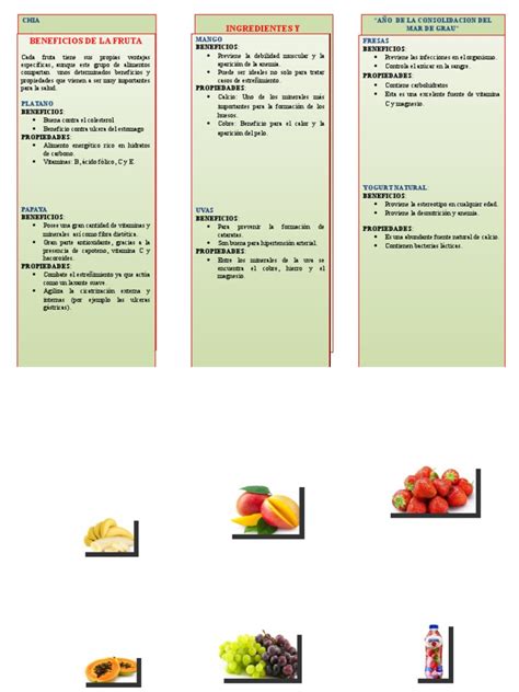 Triptico Sobre La Ensalada De Frutadocx Vitamina C Alimentos