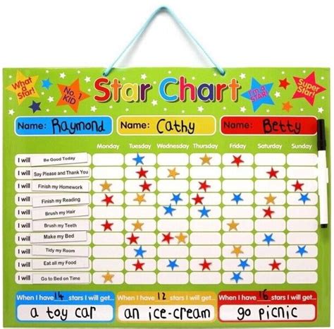 Magnetic Large Star Chart Star Chart For Kids Star Chart Reward Chart