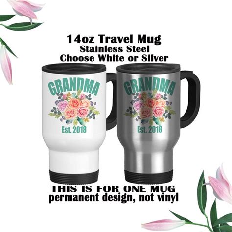 Travel Mug Grandma Travel Mug Grandma Reveal T Grandma Etsy