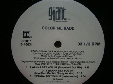 Color Me Badd I Wanna Sex You Up ¥500 Source Records ソースレコード）