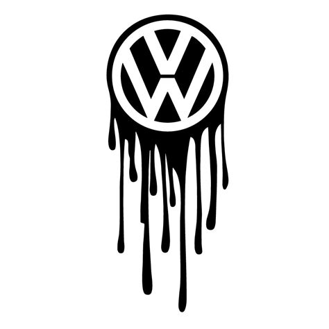 Volkswagen Logo Dripping Paint Decal Sticker Decalfly