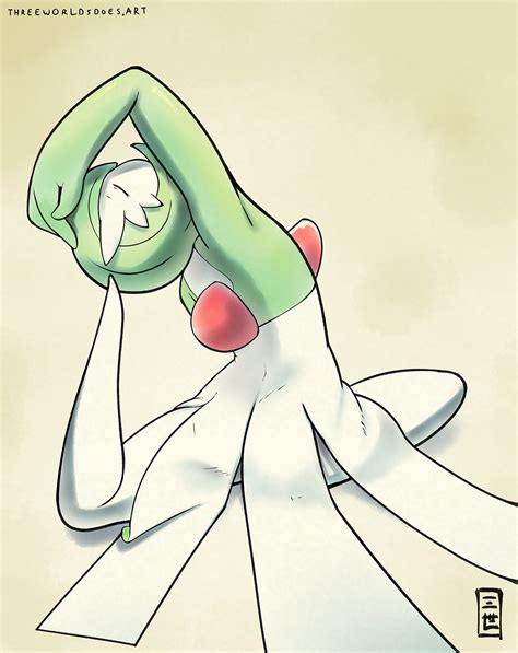 Comm Posing Gardevoir By Threeworlds Hentai Foundry