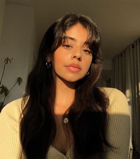 Bangs require a low maintenance when it comes to styling. Brunette front bangs hairstyle inspo | Hair styles ...
