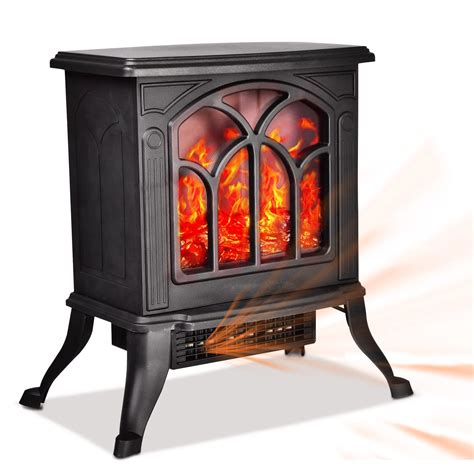 Buy Freestanding Electric Fireplace Heater 3d Realistic Flame Effect