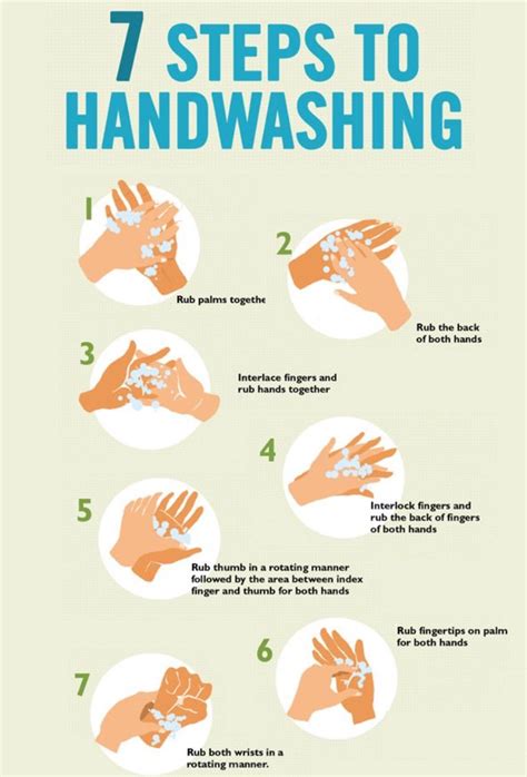7 Steps To Hand Washing Read Training