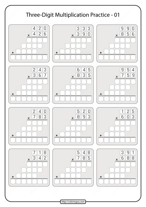 Multiplication Worksheets For Fith Grade