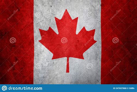 Grunge Canadian Flag Stock Illustration Illustration Of National
