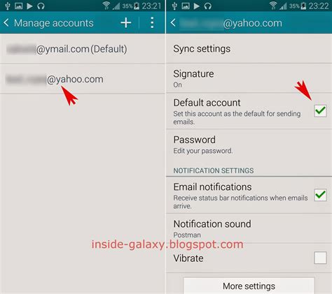 Inside Galaxy Samsung Galaxy S5 How To Change Default Email Account