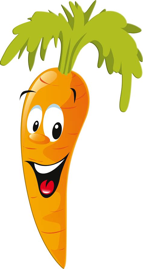 Happy And Smiling Carrot Clipart Zanahorias Dibujo Dibujos Frutas Y