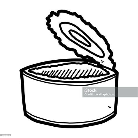 Tin Can Stock Illustration Download Image Now Art Black And White