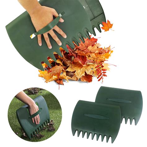 Leaf Scooper Hand Rake Oakdene Pair Grabber Leaves Collector Garden