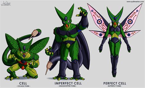 He was nothing in the anime, but in the movie, he was even with piccolo, who constantly trains. Character Design - Cell All Forms by The-Quill-Warrior on ...