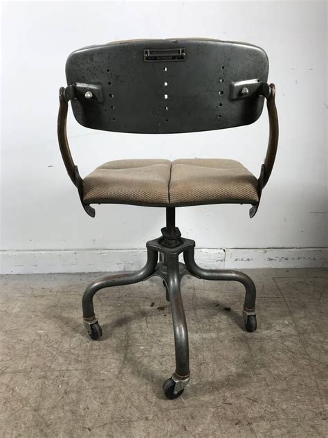 It has many advantageous more than regular chairs. Early Antique Industrial Adjustable Rolling Desk Chair by ...