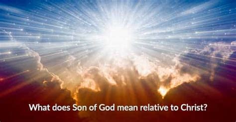 What Does Son Of God Mean Relative To Christ Neverthirsty